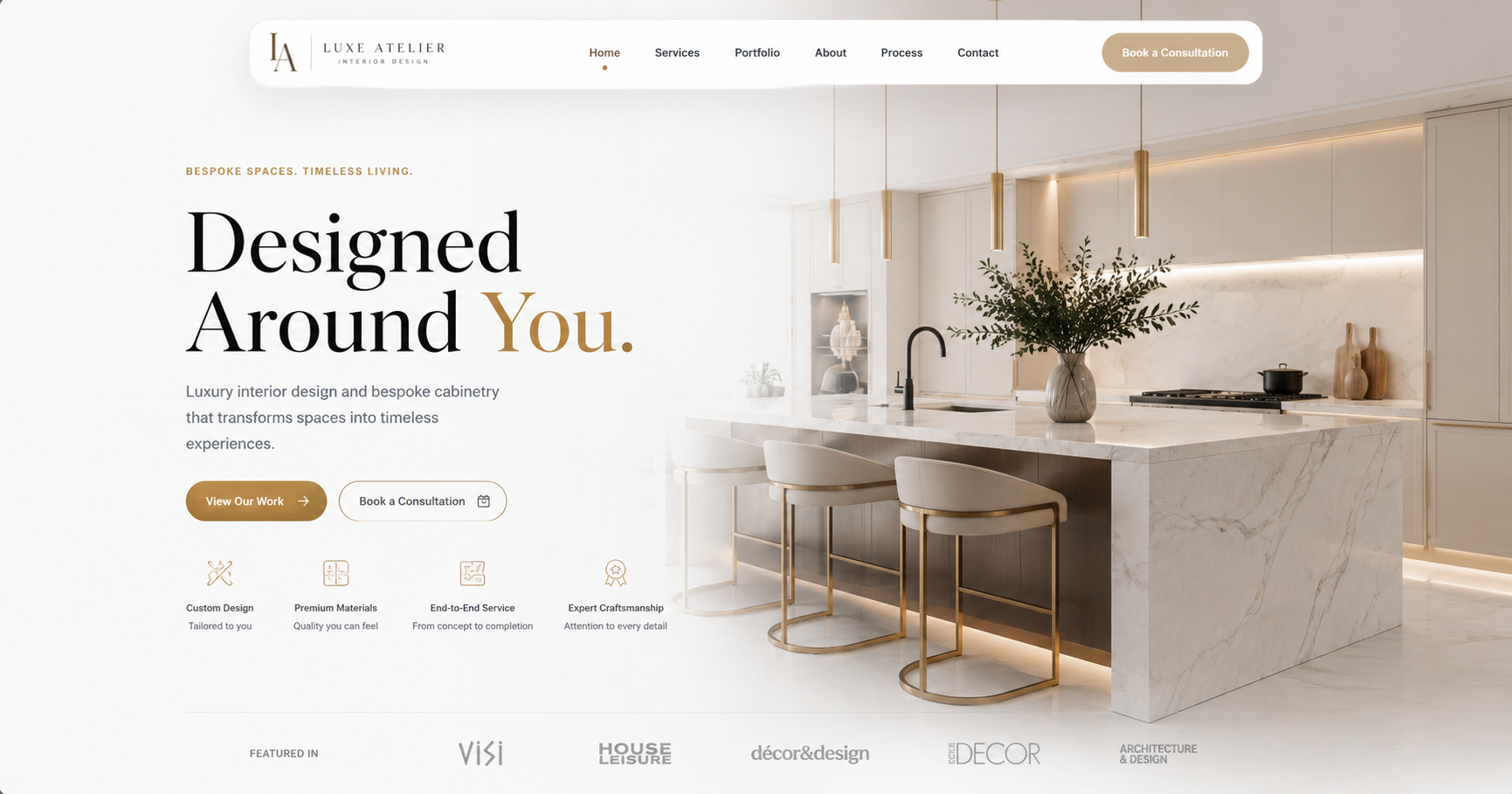 Luxe Atelier website preview