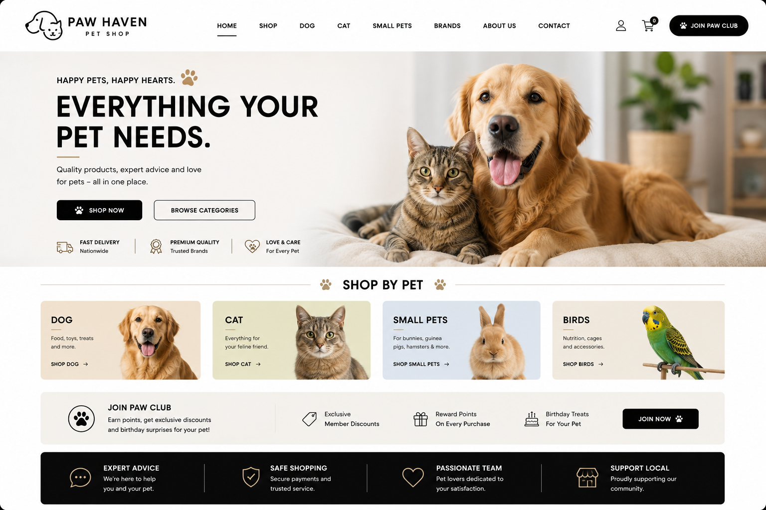 Pet Haven website preview