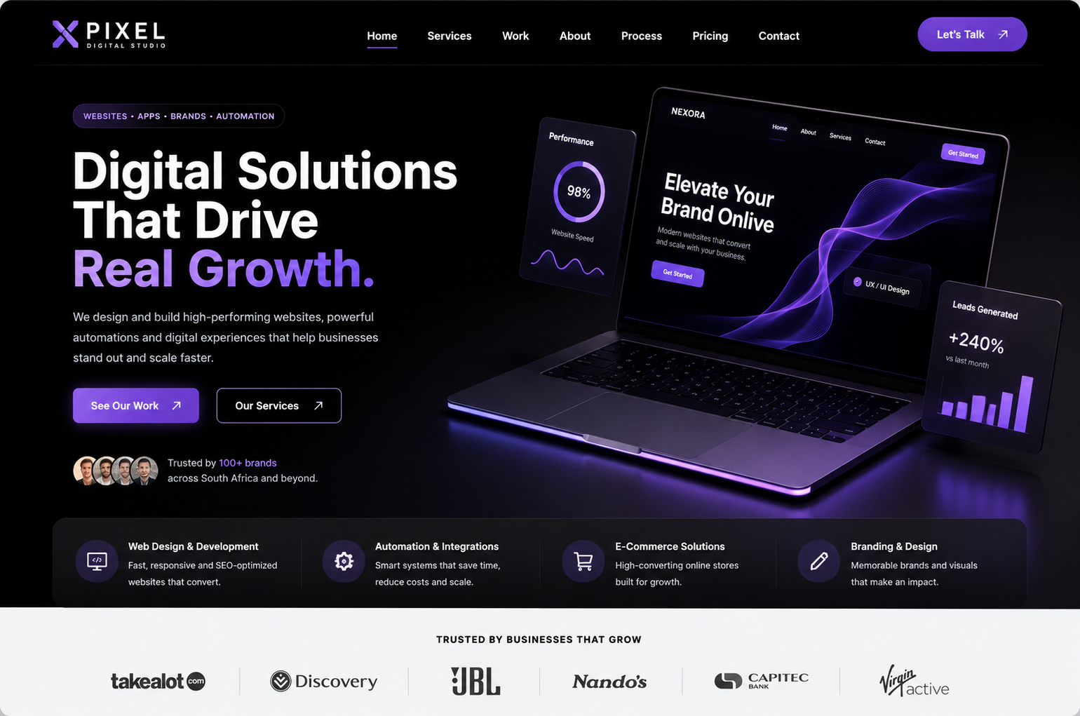 Pixel Solutions website preview