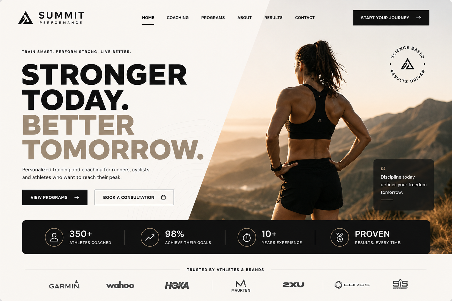 Summit Performance website preview