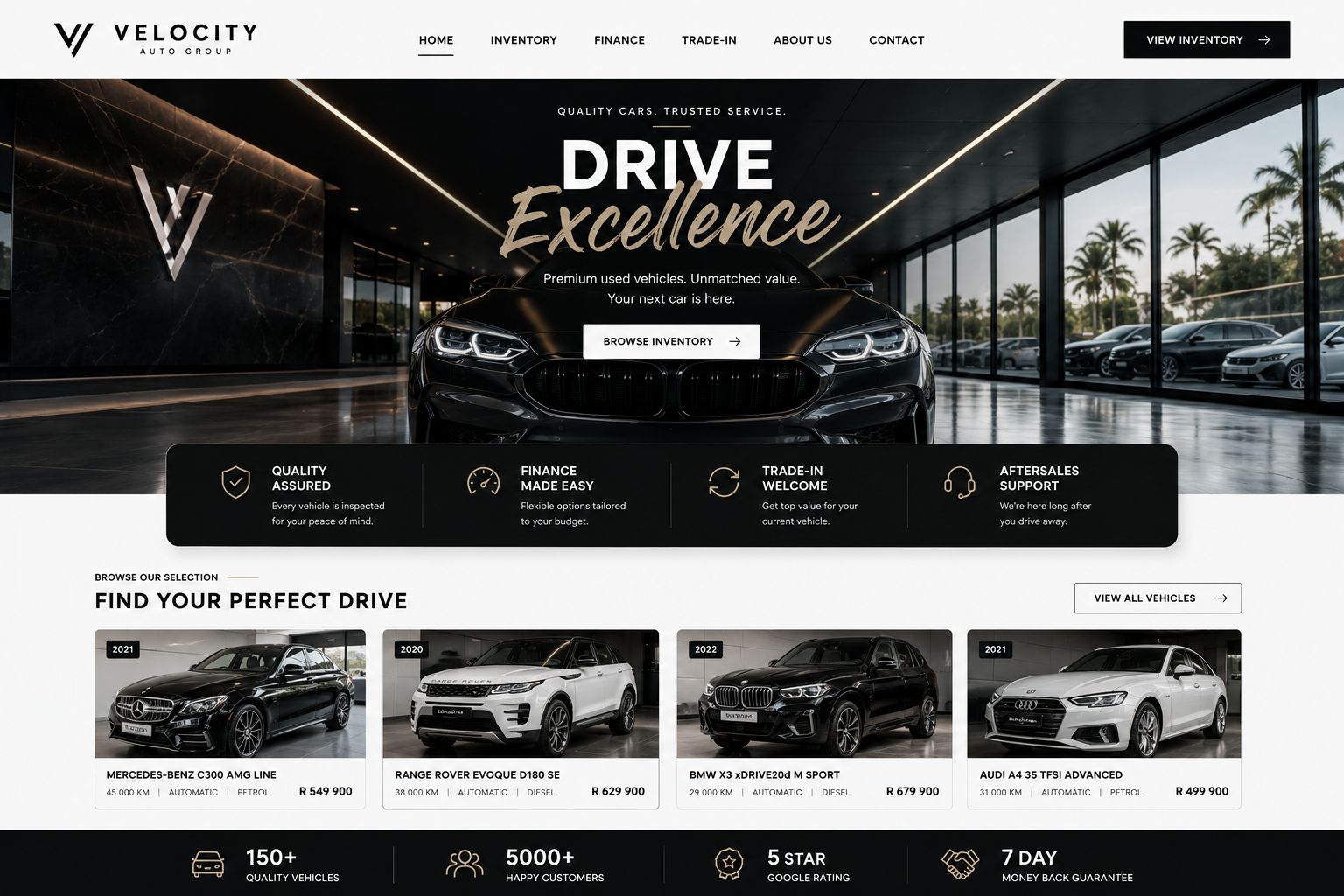 Velocity Auto website preview