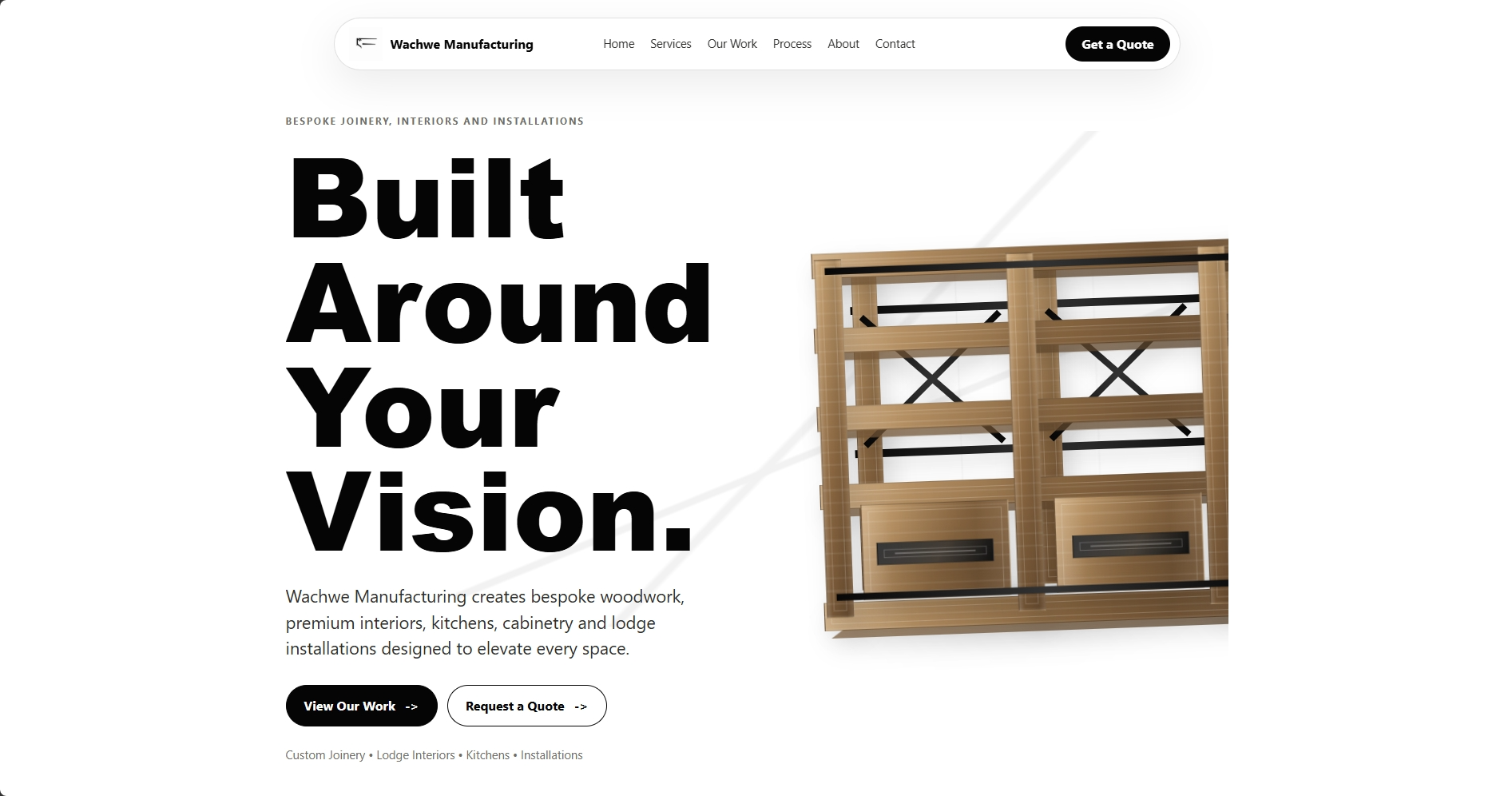 Wachwe Manufacturing website preview