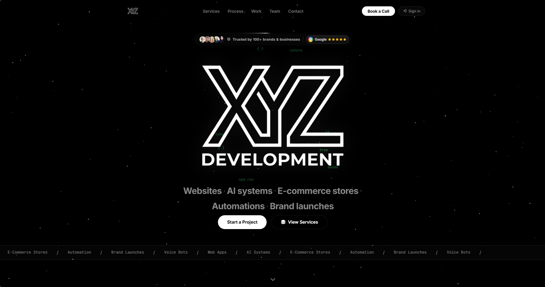 XYZ Development website preview